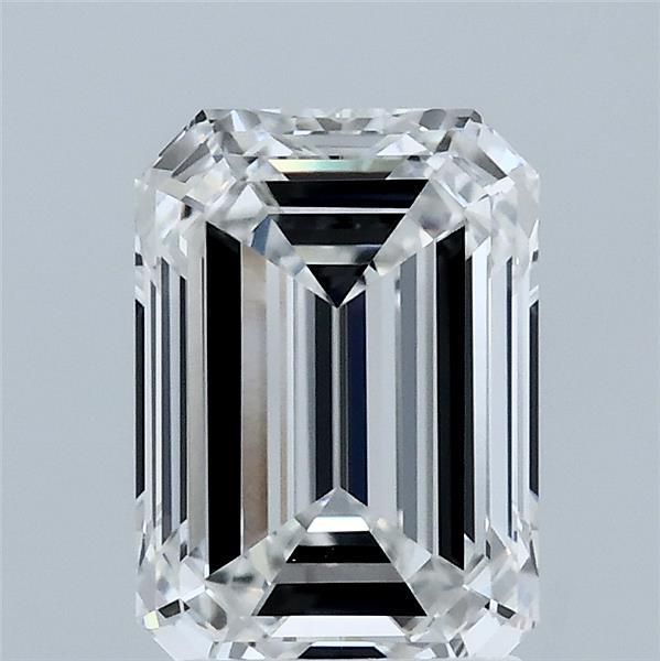 2.06 Carat Emerald Lab Grown Diamond, Excellent Polish, E Color, VVS1 Clarity