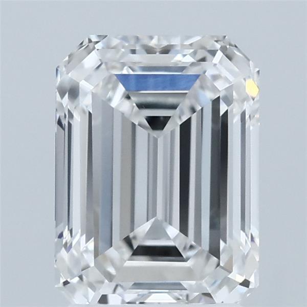 2.07 Carat Emerald Lab Grown Diamond, Excellent Polish, D Color, VS1 Clarity