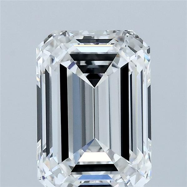 2.07 Carat Emerald Lab Grown Diamond, Excellent Polish, E Color, VVS2 Clarity