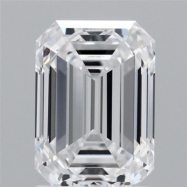 2.08 Carat Emerald Lab Grown Diamond, Excellent Polish, D Color, VVS2 Clarity