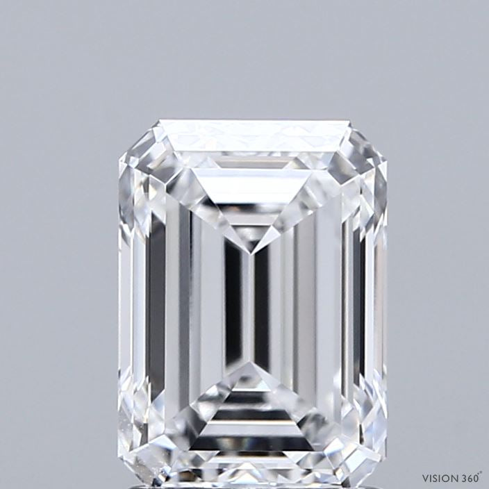 2.08 Carat Emerald Lab Grown Diamond, Excellent Polish, E Color, VVS1 Clarity