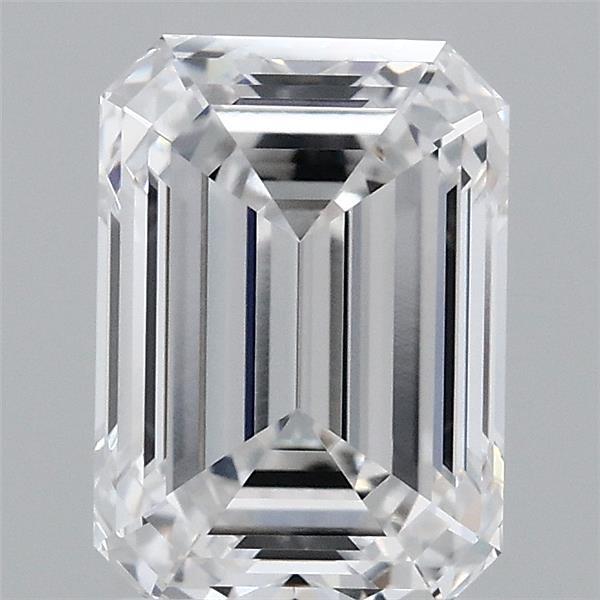 2.09 Carat Emerald Lab Grown Diamond, Excellent Polish, D Color, VVS1 Clarity