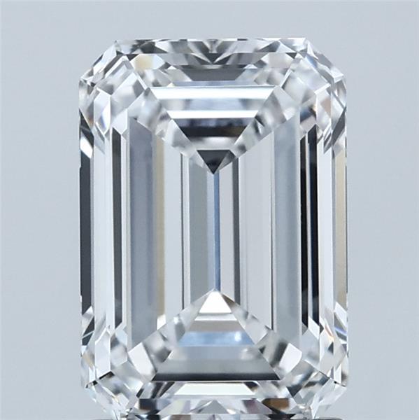 2.10 Carat Emerald Lab Grown Diamond, Excellent Polish, D Color, VVS1 Clarity