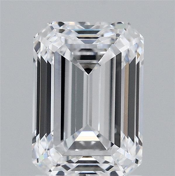 2.10 Carat Emerald Lab Grown Diamond, Excellent Polish, D Color, VVS1 Clarity