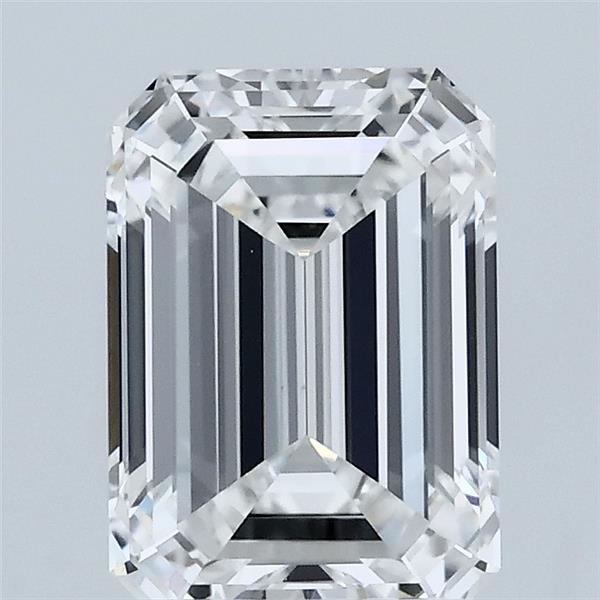 2.10 Carat Emerald Lab Grown Diamond, Excellent Polish, F Color, VVS2 Clarity