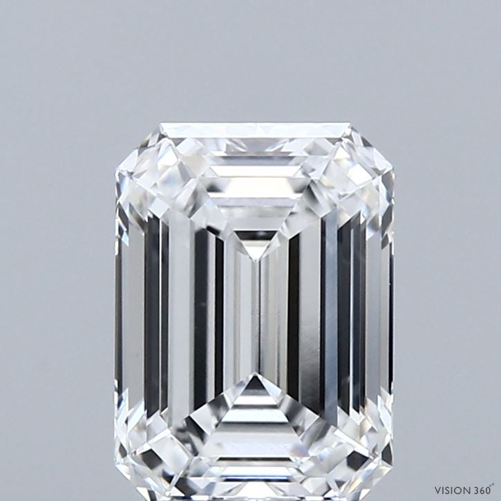 2.11 Carat Emerald Lab Grown Diamond, Excellent Polish, D Color, VVS2 Clarity
