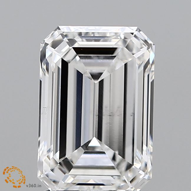 2.11 Carat Emerald Lab Grown Diamond, Excellent Polish, F Color, VS1 Clarity