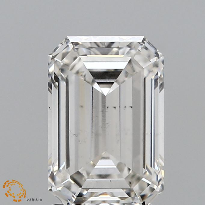 2.11 Carat Emerald Lab Grown Diamond, Excellent Polish, G Color, VS2 Clarity
