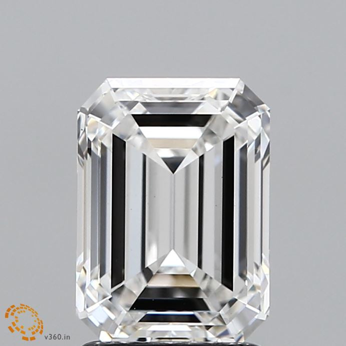 2.12 Carat Emerald Lab Grown Diamond, Excellent Polish, E Color, VS1 Clarity
