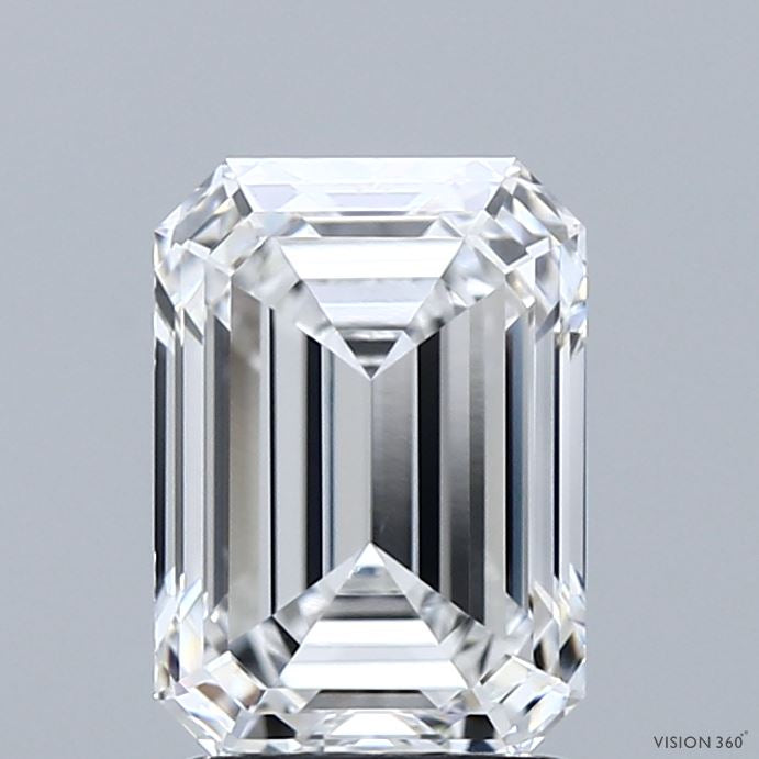 2.13 Carat Emerald Lab Grown Diamond, Excellent Polish, D Color, IF Clarity