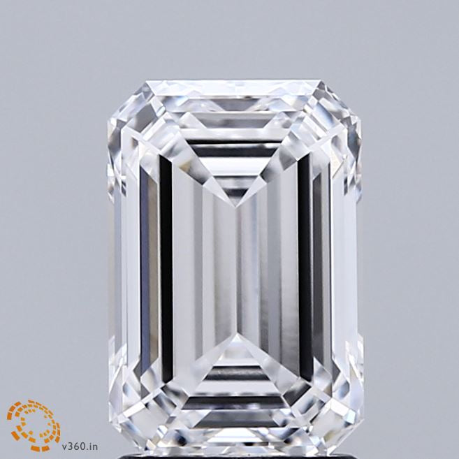 2.13 Carat Emerald Lab Grown Diamond, Excellent Polish, D Color, VVS1 Clarity