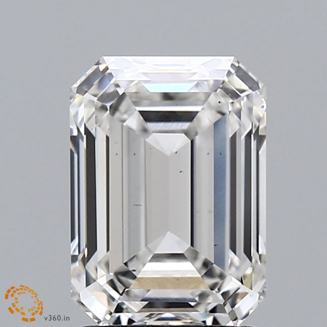 2.13 Carat Emerald Lab Grown Diamond, Excellent Polish, F Color, VS1 Clarity