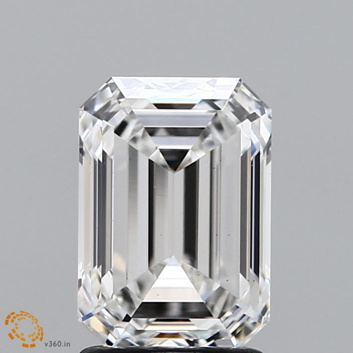 2.15 Carat Emerald Lab Grown Diamond, Excellent Polish, F Color, VS1 Clarity