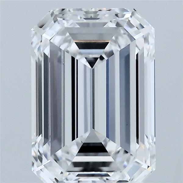 2.50 Carat Emerald Lab Grown Diamond, Excellent Polish, D Color, VS1 Clarity