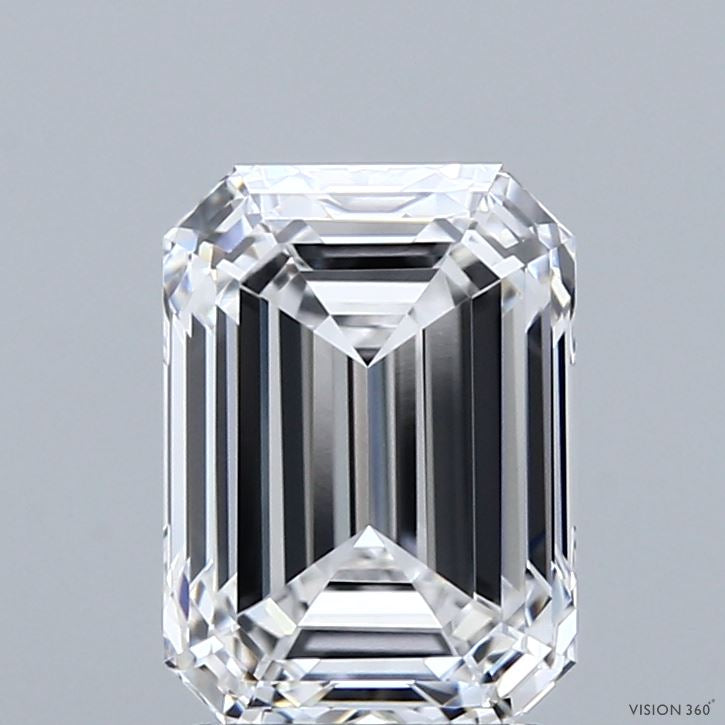 2.51 Carat Emerald Lab Grown Diamond, Excellent Polish, D Color, VVS2 Clarity
