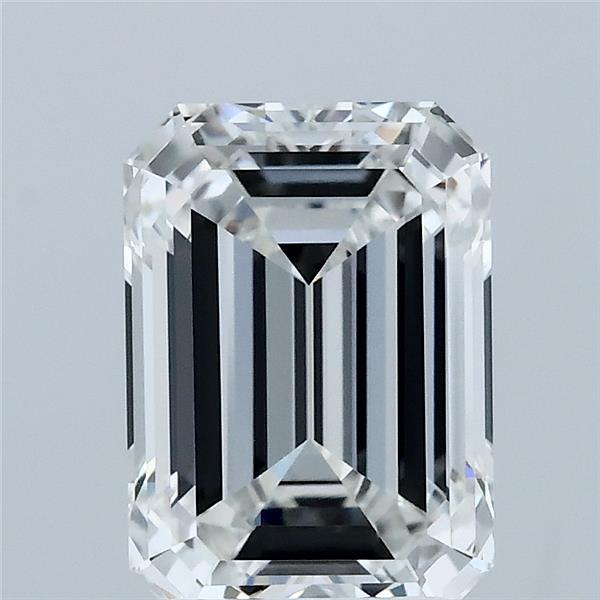 2.52 Carat Emerald Lab Grown Diamond, Excellent Polish, F Color, VVS2 Clarity