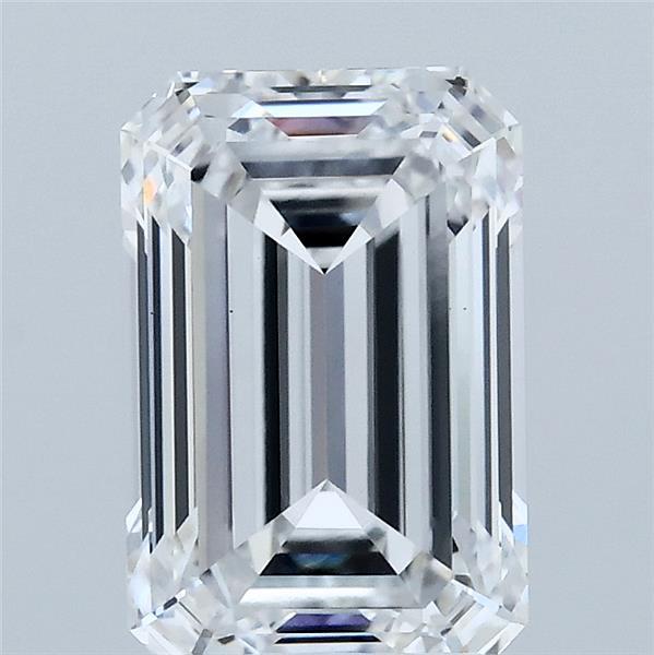 2.53 Carat Emerald Lab Grown Diamond, Excellent Polish, D Color, VS1 Clarity