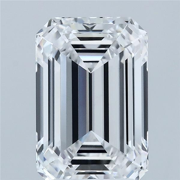 3.00 Carat Emerald Lab Grown Diamond, Excellent Polish, D Color, VS1 Clarity