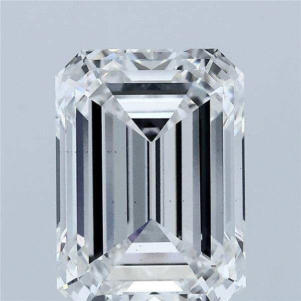 3.01 Carat Emerald Lab Grown Diamond, Excellent Polish, E Color, VS1 Clarity