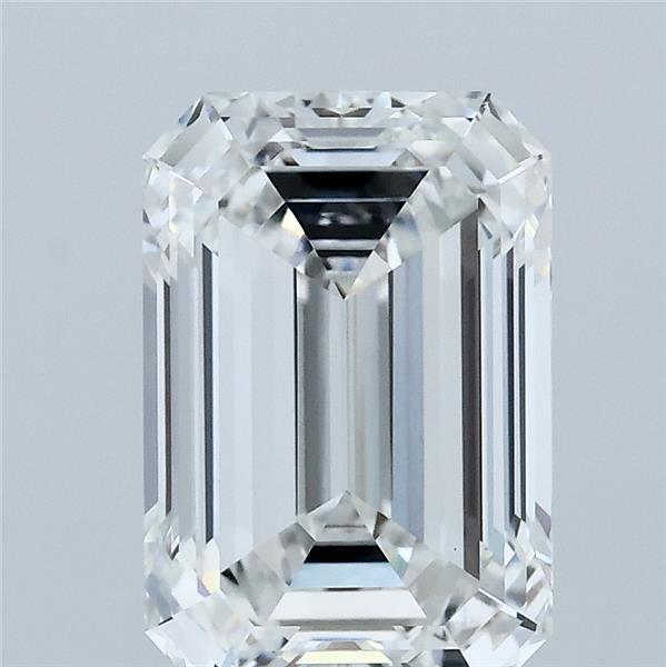 3.01 Carat Emerald Lab Grown Diamond, Excellent Polish, F Color, VVS2 Clarity