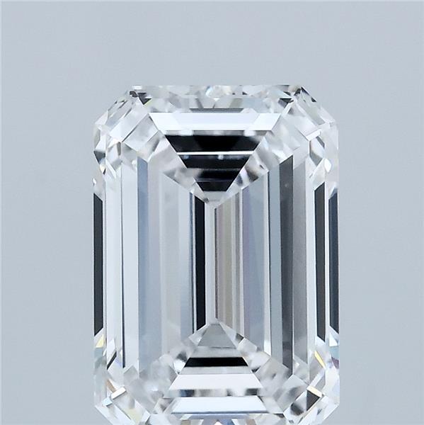3.02 Carat Emerald Lab Grown Diamond, Excellent Polish, D Color, VVS2 Clarity