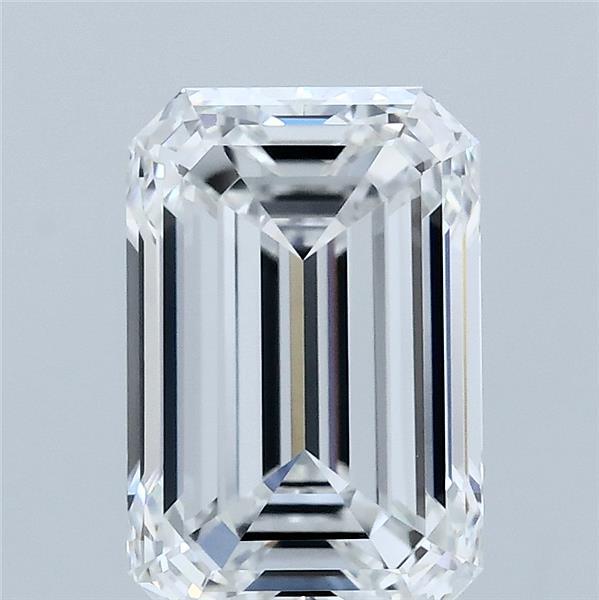 3.03 Carat Emerald Lab Grown Diamond, Excellent Polish, D Color, VVS2 Clarity