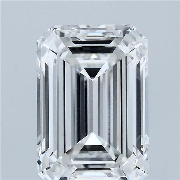 3.03 Carat Emerald Lab Grown Diamond, Excellent Polish, D Color, VVS2 Clarity
