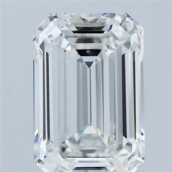 3.03 Carat Emerald Lab Grown Diamond, Excellent Polish, F Color, VVS1 Clarity
