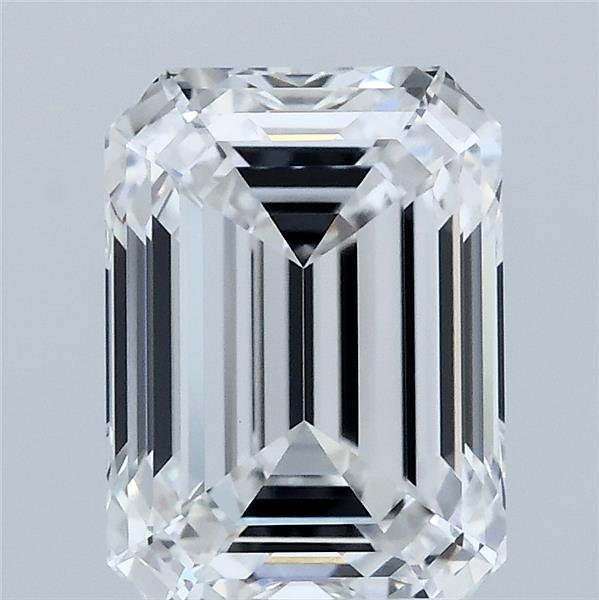 3.05 Carat Emerald Lab Grown Diamond, Excellent Polish, D Color, VVS2 Clarity