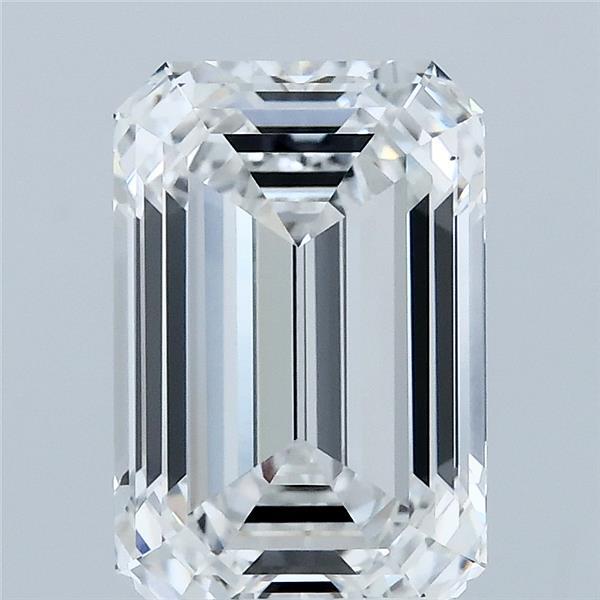 3.08 Carat Emerald Lab Grown Diamond, Excellent Polish, E Color, VS1 Clarity