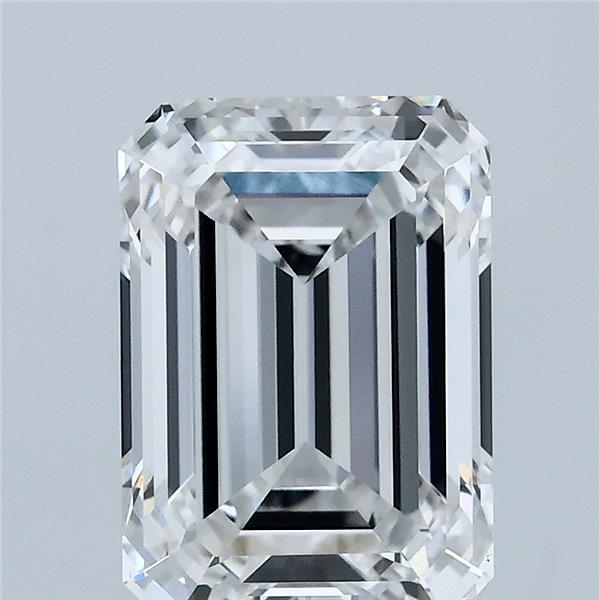 3.08 Carat Emerald Lab Grown Diamond, Excellent Polish, E Color, VVS2 Clarity