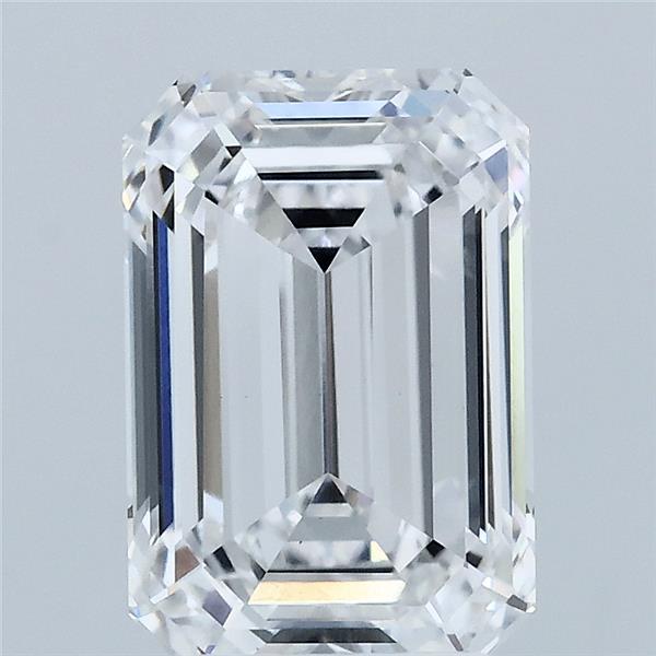 3.10 Carat Emerald Lab Grown Diamond, Excellent Polish, D Color, VVS2 Clarity