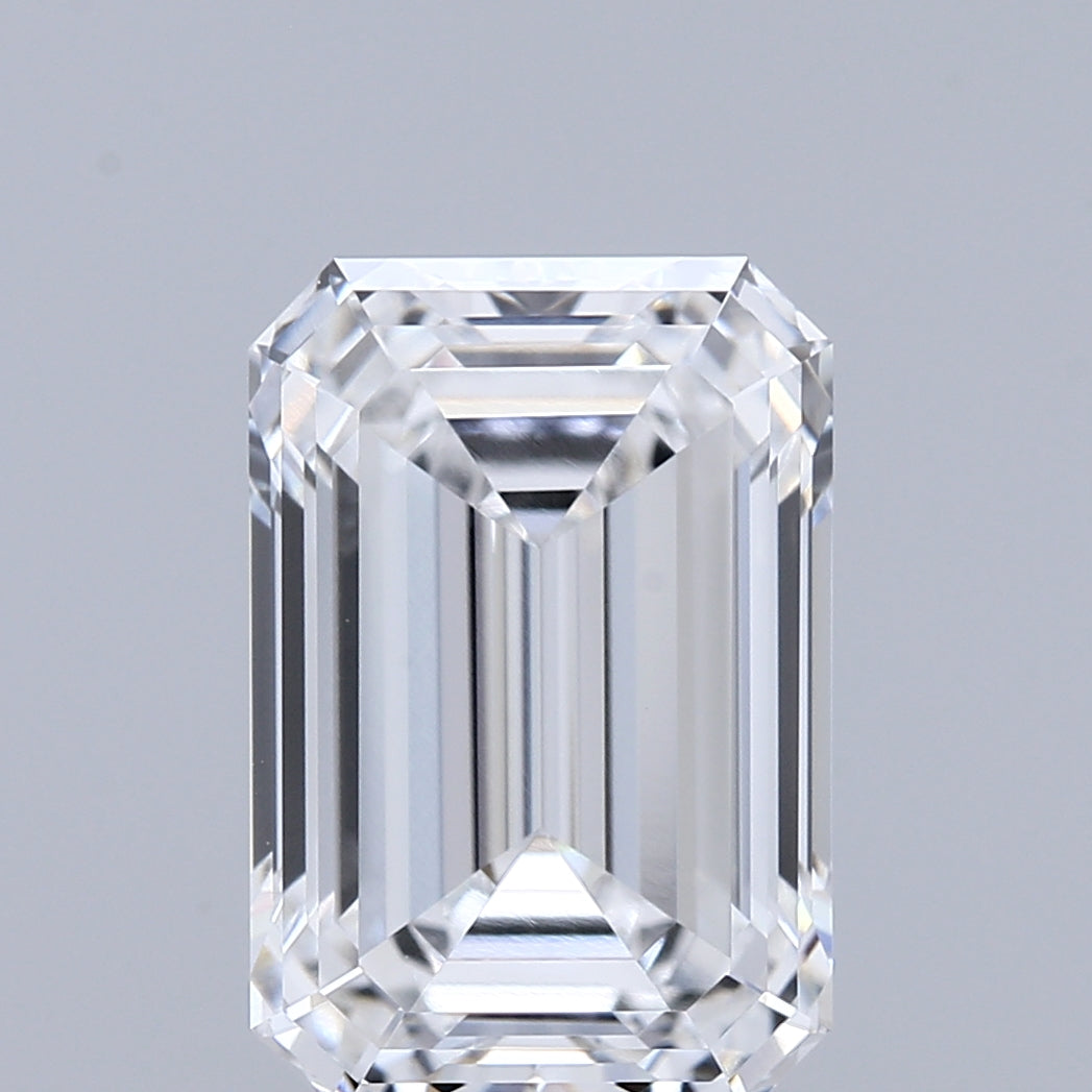 3.30 Carat Emerald Lab Grown Diamond, Excellent Polish, D Color, VVS1 Clarity
