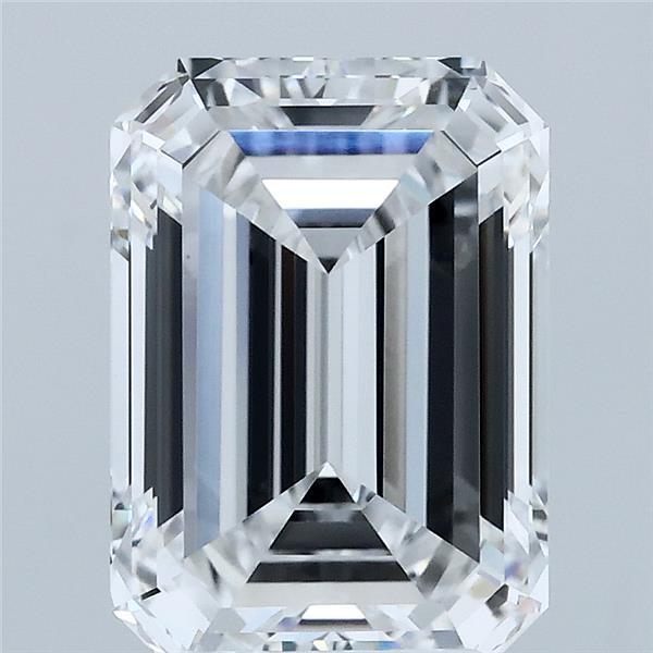 3.42 Carat Emerald Lab Grown Diamond, Excellent Polish, D Color, VVS2 Clarity