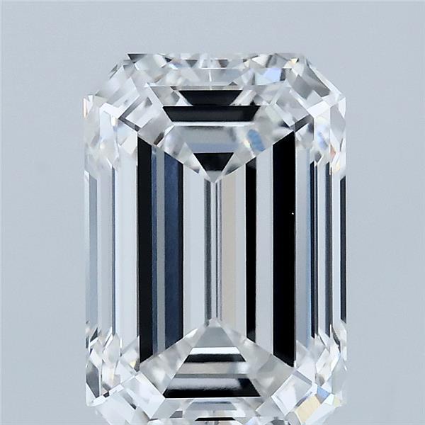 3.52 Carat Emerald Lab Grown Diamond, Excellent Polish, E Color, VVS2 Clarity