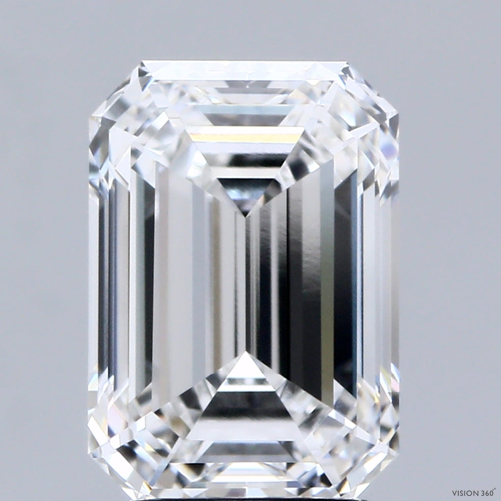 3.59 Carat Emerald Lab Grown Diamond, Excellent Polish, E Color, VVS2 Clarity
