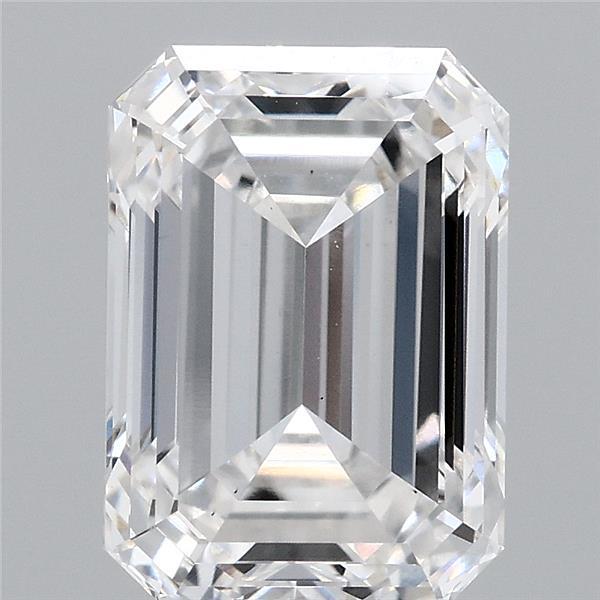 3.60 Carat Emerald Lab Grown Diamond, Excellent Polish, E Color, VS2 Clarity