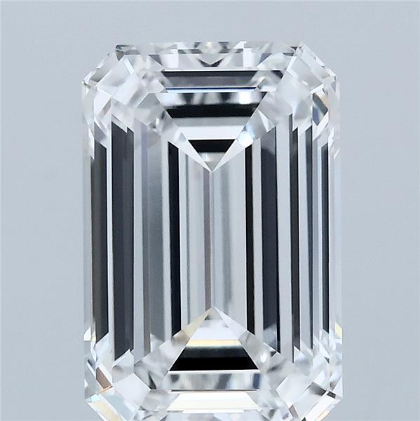 3.87 Carat Emerald Lab Grown Diamond, Excellent Polish, E Color, VVS2 Clarity