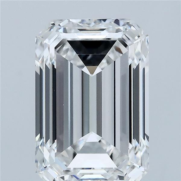 4.00 Carat Emerald Lab Grown Diamond, Excellent Polish, E Color, VS1 Clarity