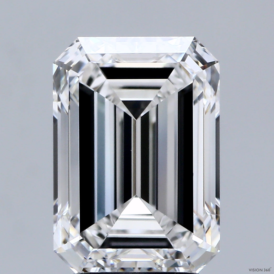 4.00 Carat Emerald Lab Grown Diamond, Excellent Polish, E Color, VVS2 Clarity
