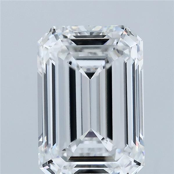 4.01 Carat Emerald Lab Grown Diamond, Excellent Polish, E Color, VVS2 Clarity