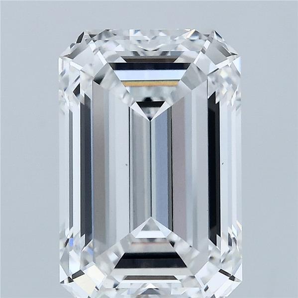 4.03 Carat Emerald Lab Grown Diamond, Excellent Polish, E Color, VVS2 Clarity