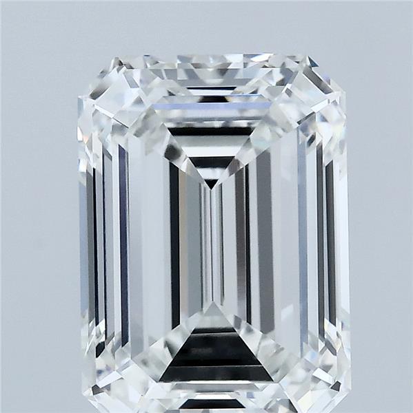4.10 Carat Emerald Lab Grown Diamond, Excellent Polish, F Color, VVS2 Clarity