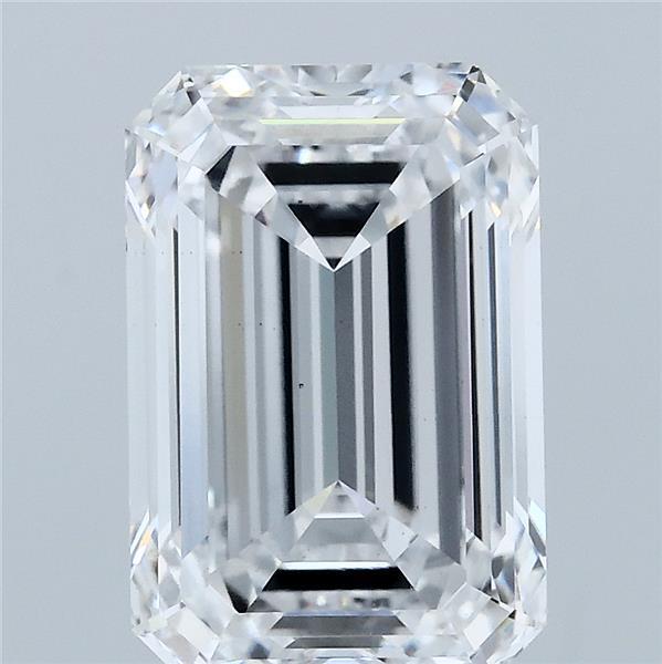4.24 Carat Emerald Lab Grown Diamond, Excellent Polish, D Color, VS1 Clarity