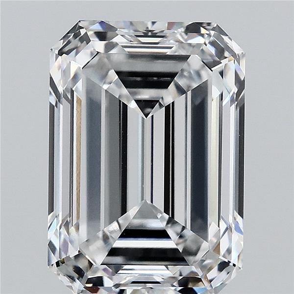 4.24 Carat Emerald Lab Grown Diamond, Excellent Polish, D Color, VVS1 Clarity