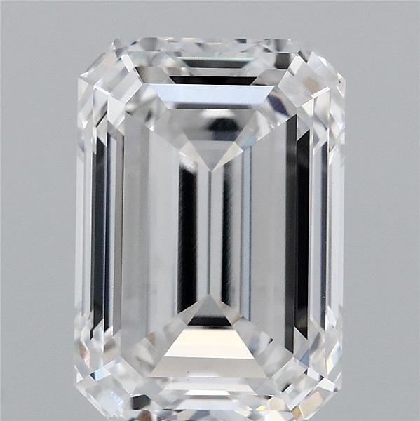4.24 Carat Emerald Lab Grown Diamond, Excellent Polish, E Color, VVS2 Clarity
