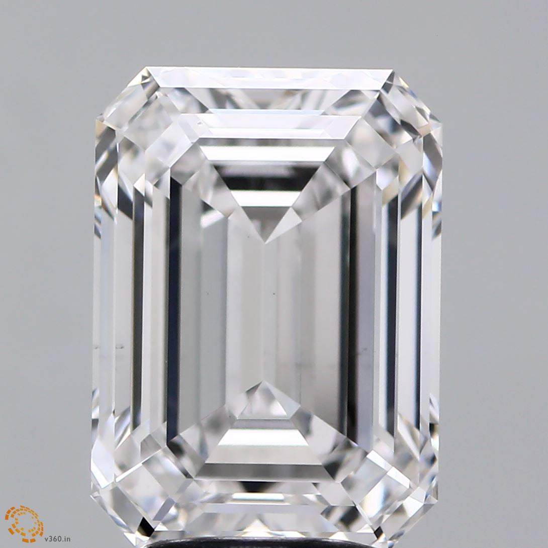 4.40 Carat Emerald Lab Grown Diamond, Excellent Polish, E Color, VS1 Clarity