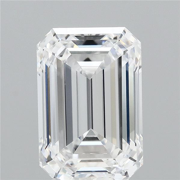 4.58 Carat Emerald Lab Grown Diamond, Excellent Polish, D Color, VVS1 Clarity