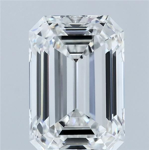 4.60 Carat Emerald Lab Grown Diamond, Excellent Polish, F Color, VVS2 Clarity