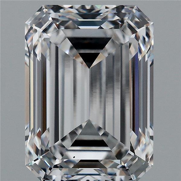 4.78 Carat Emerald Lab Grown Diamond, Excellent Polish, D Color, VS1 Clarity